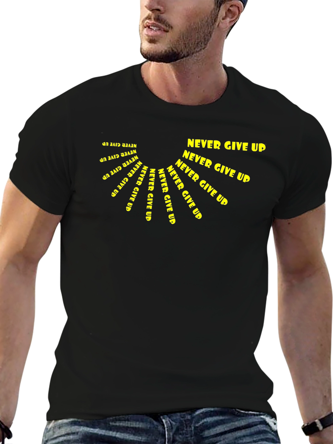 Never Give Up Graphic Tee - Motivational Design