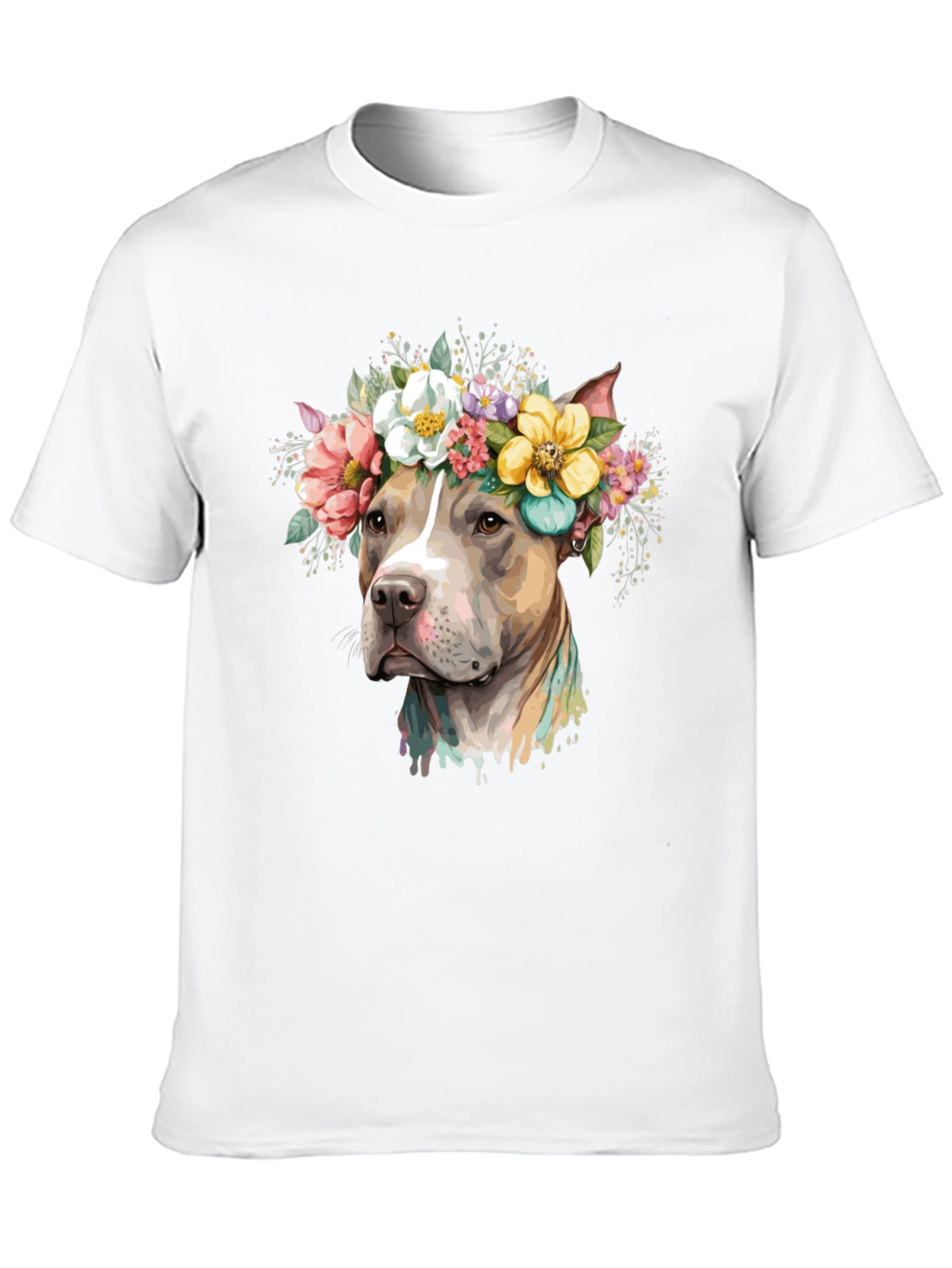 Dog with Floral Crown T-Shirt