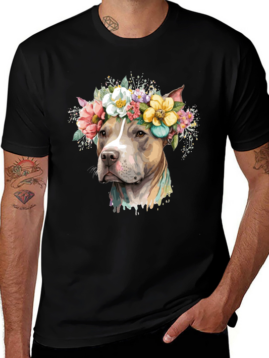 Dog with Floral Crown T-Shirt