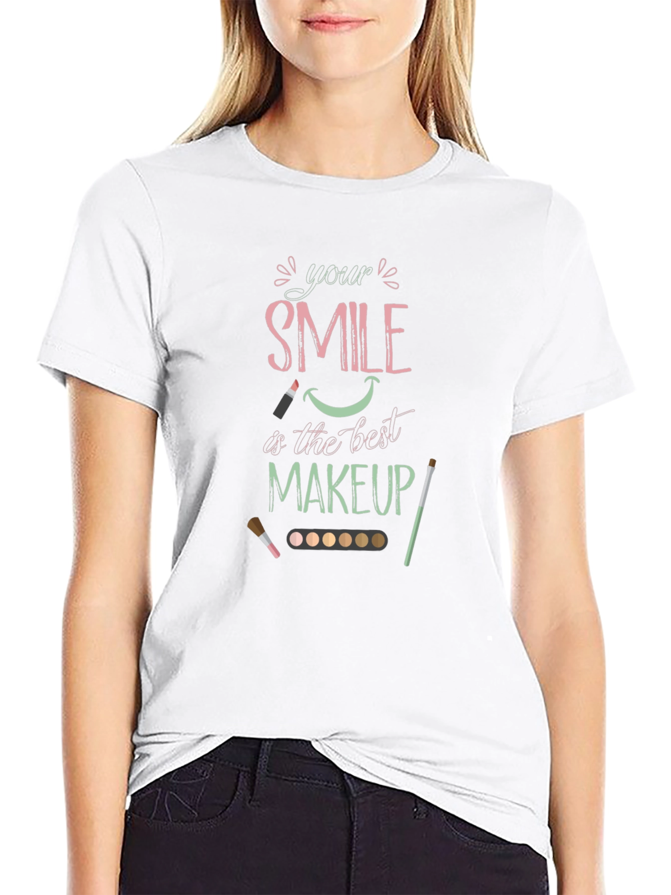 Smile is Best Makeup Graphic Tee