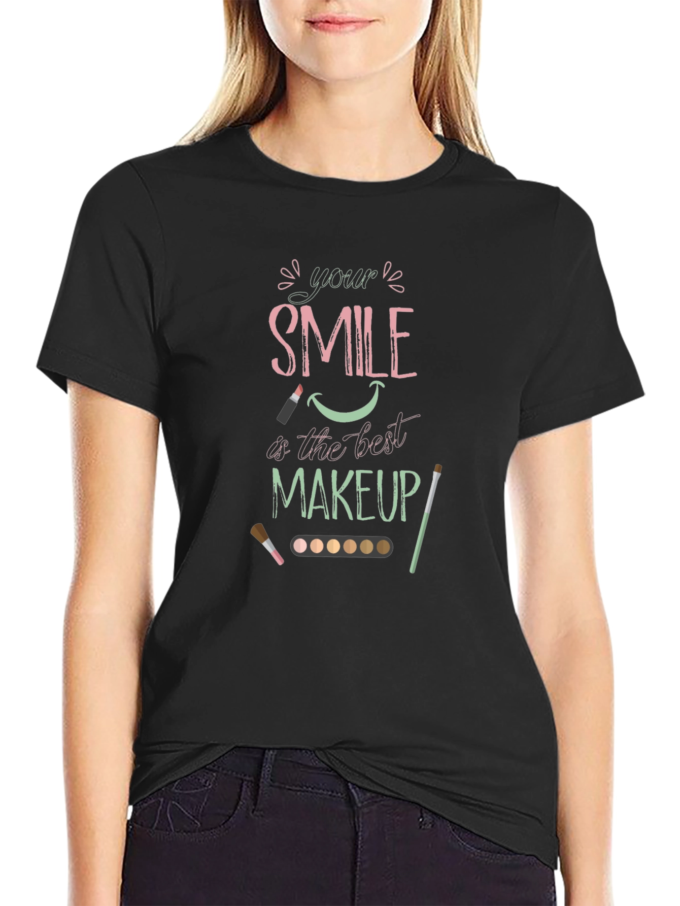 Smile is Best Makeup Graphic Tee
