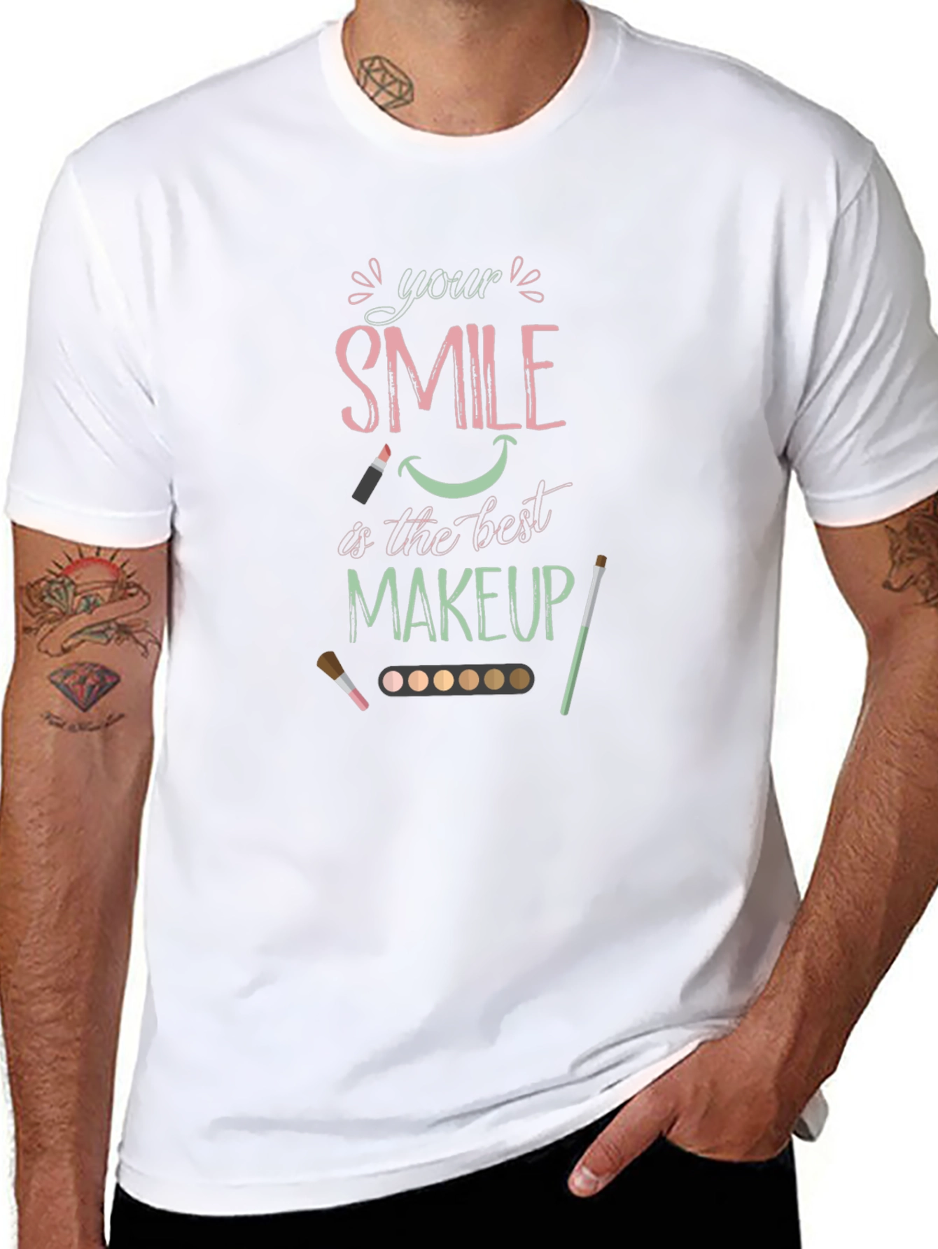 Smile is Best Makeup Graphic Tee