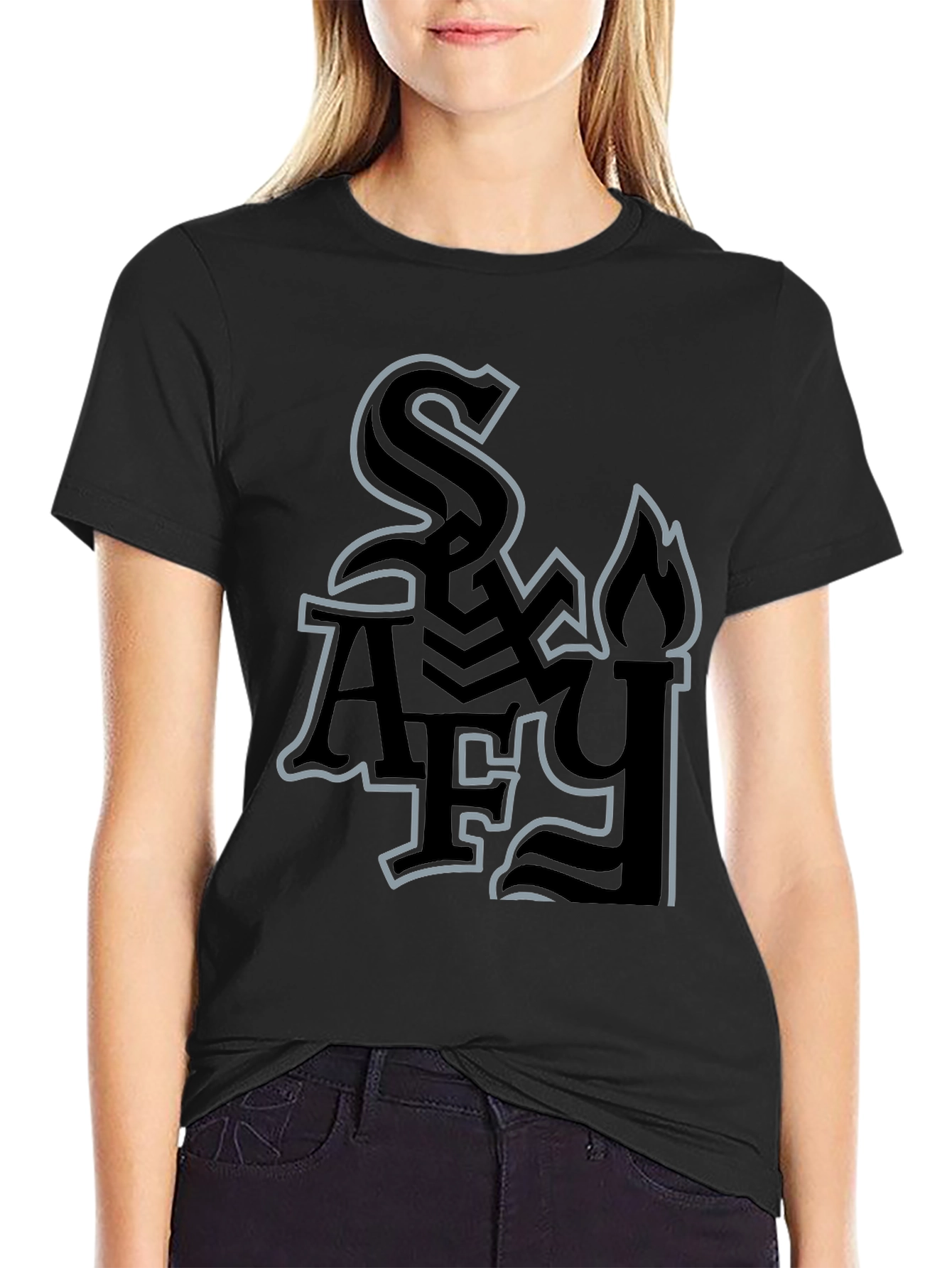 Stylish Black Graphic Tee