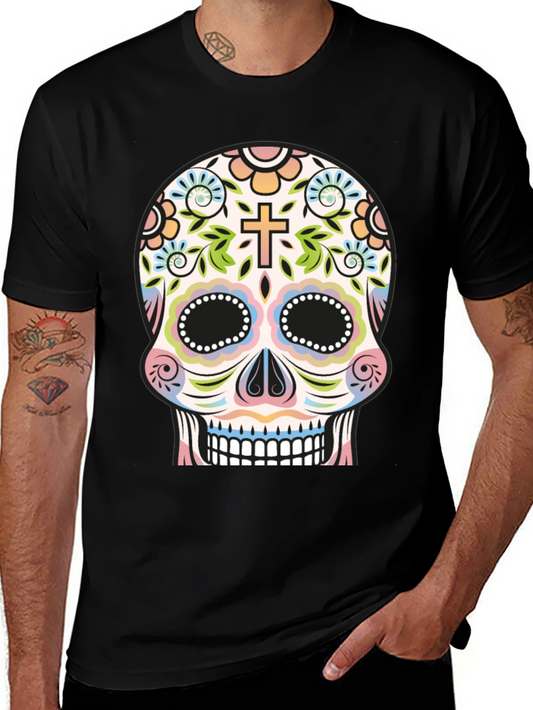 Sugar Skull Graphic Tee - Day of the Dead T-Shirt