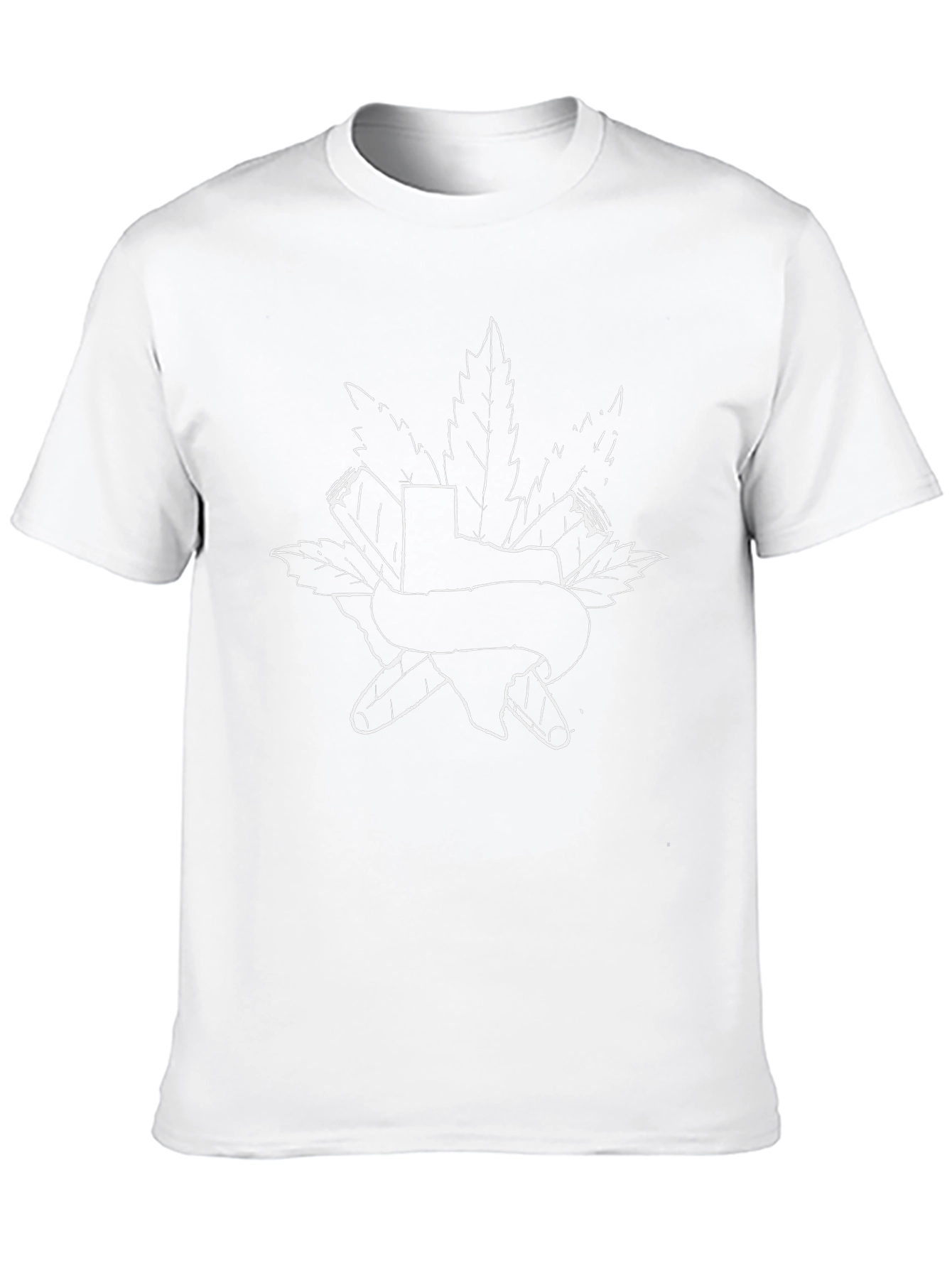 Texas Weed Leaf T-Shirt - Black Cotton Tee