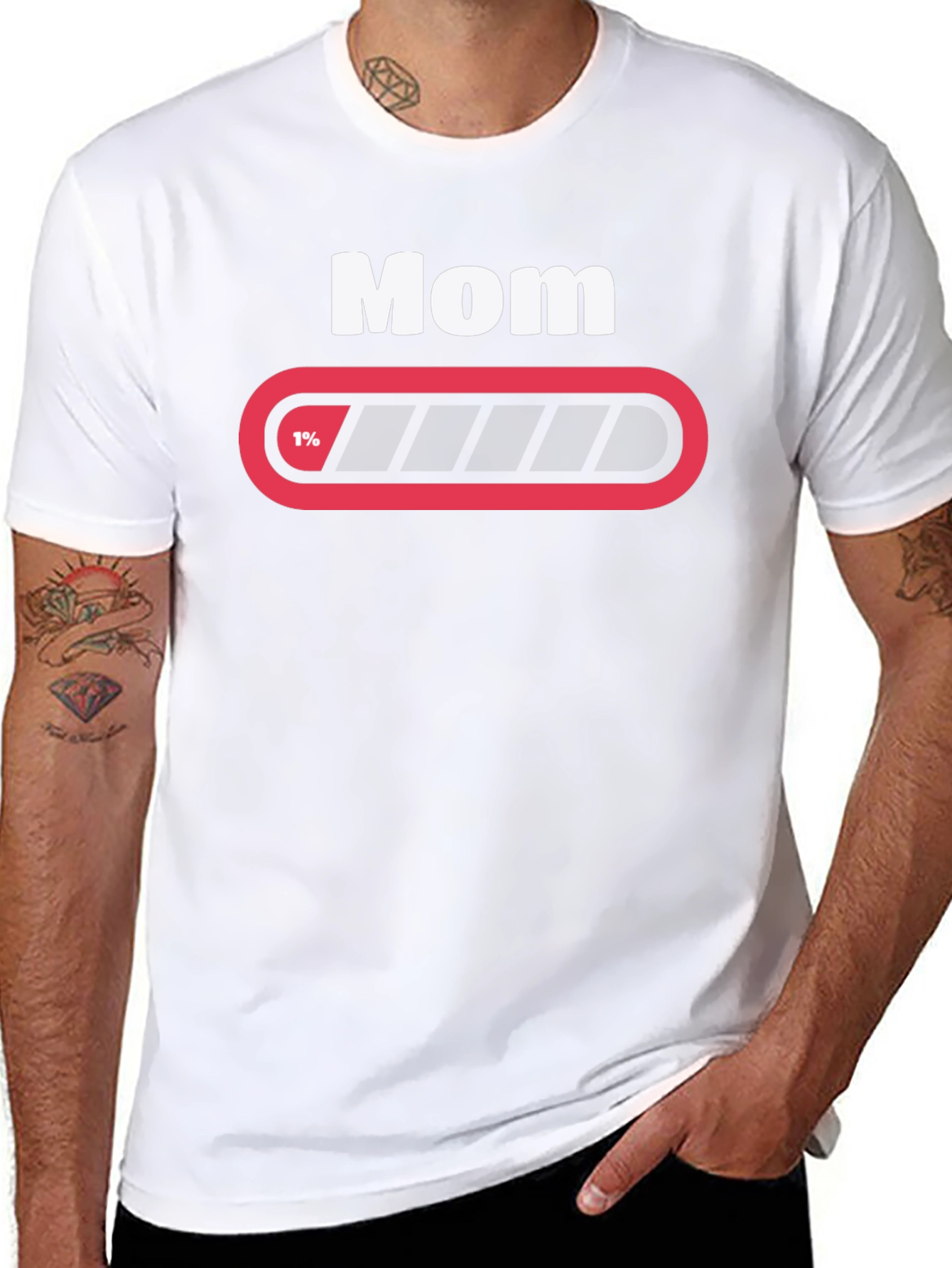 Mom 1% Loading Funny Graphic T-Shirt
