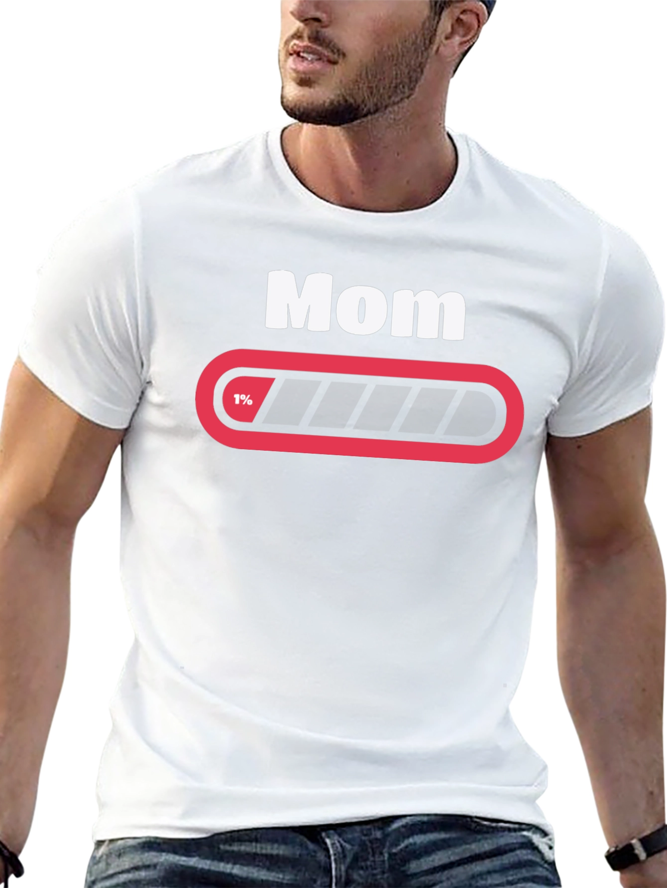 Mom 1% Loading Funny Graphic T-Shirt