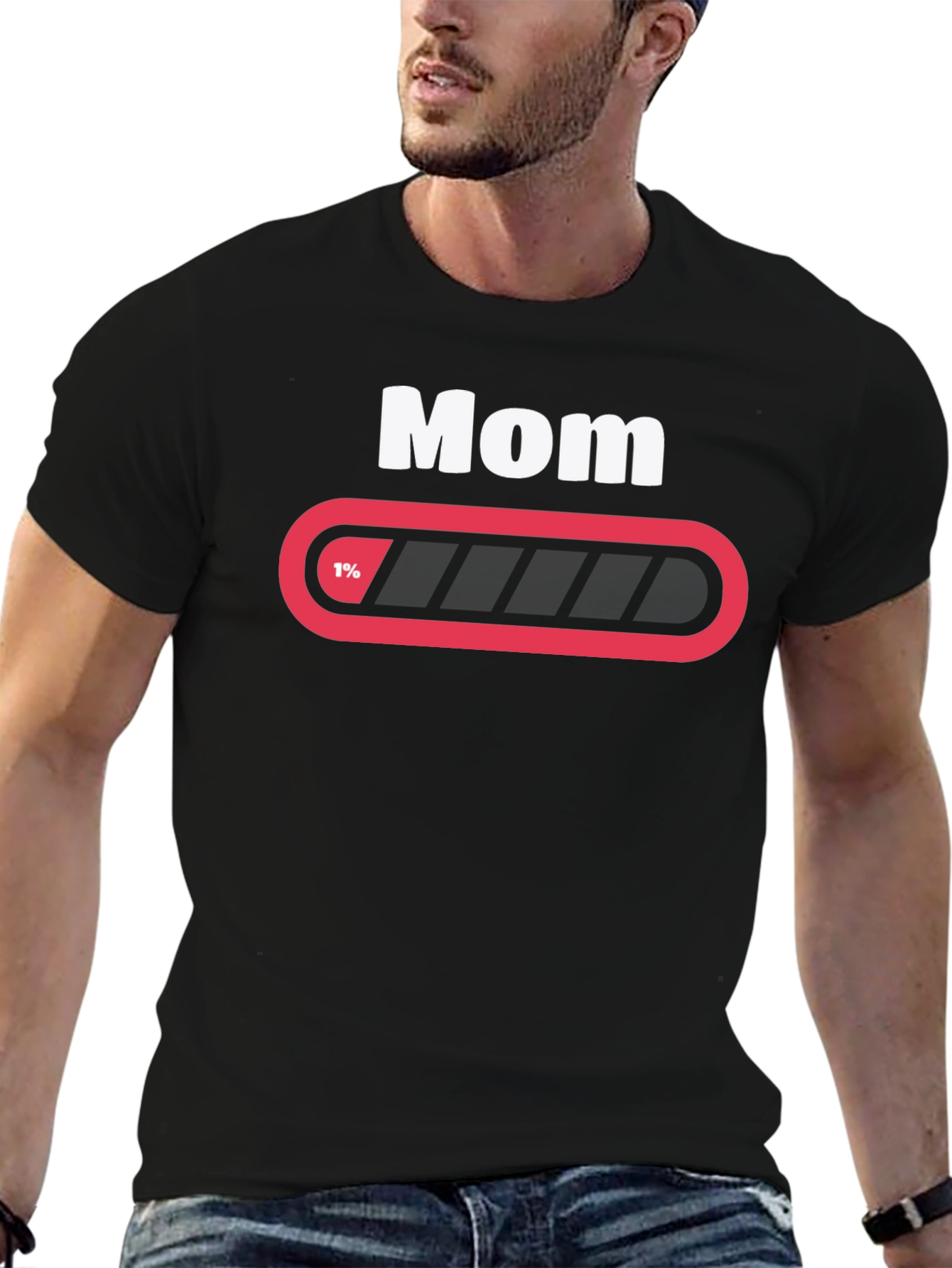 Mom 1% Loading Funny Graphic T-Shirt