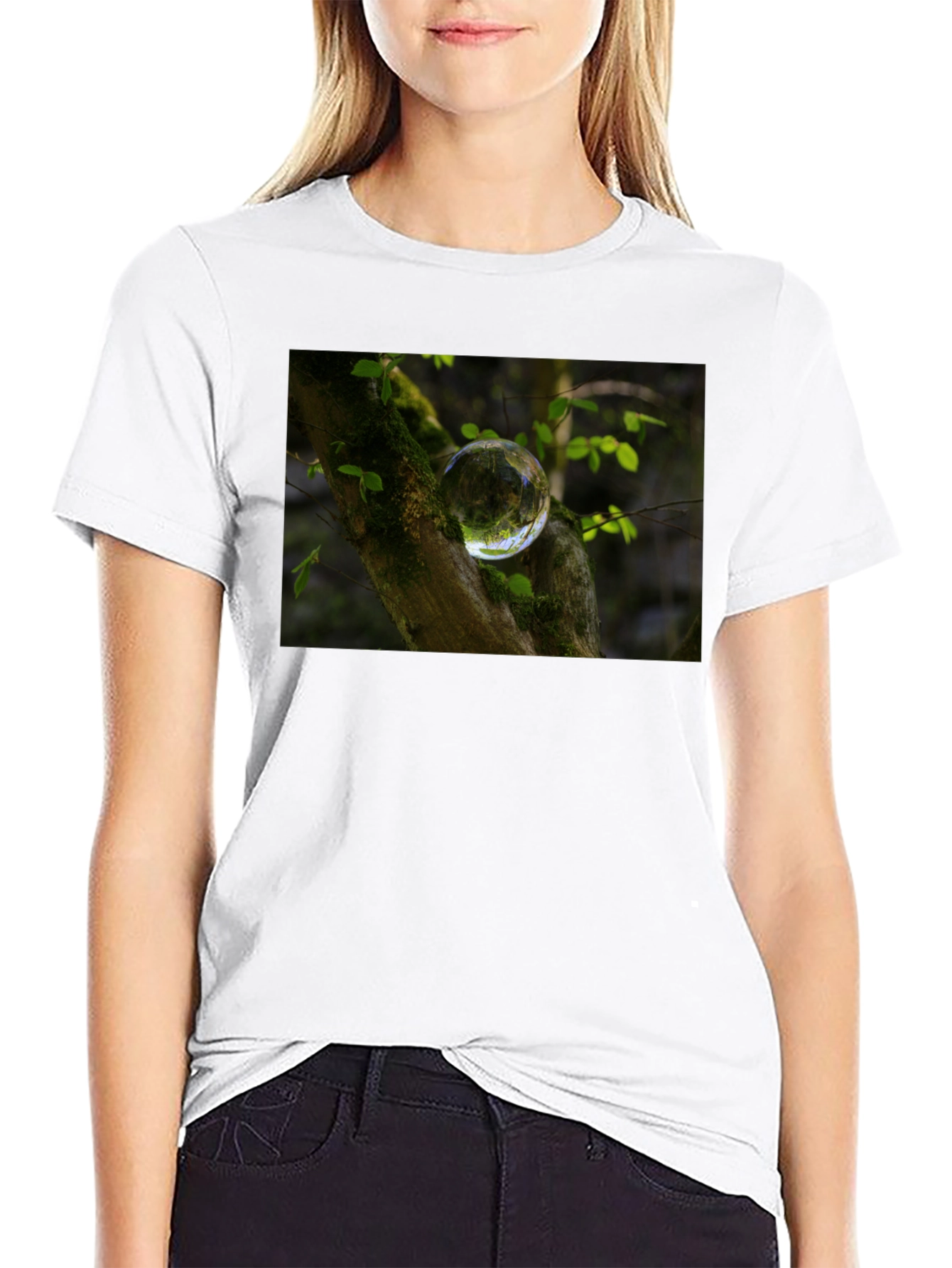Nature Orb Graphic Black T-Shirt