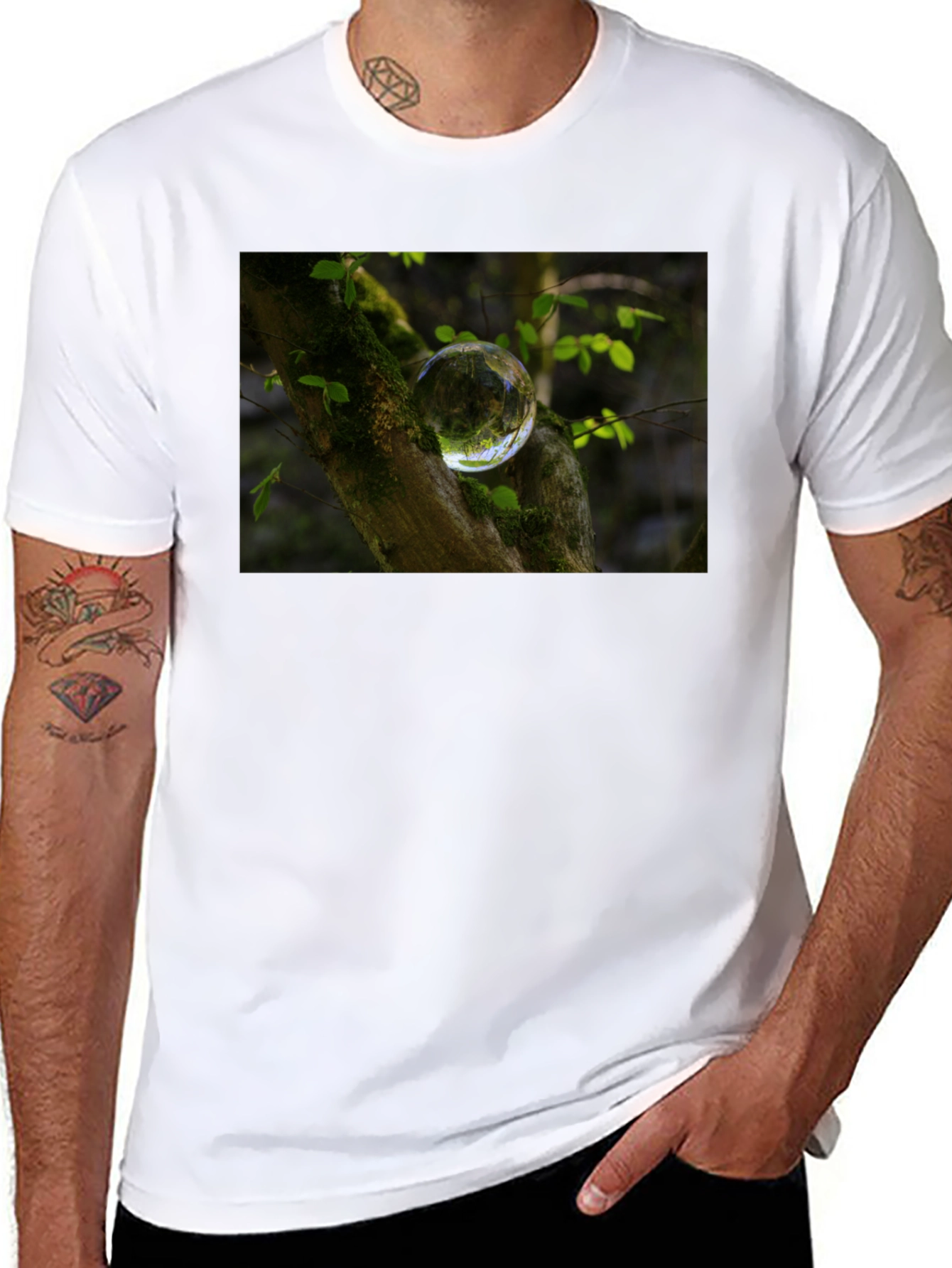 Nature Orb Graphic Black T-Shirt