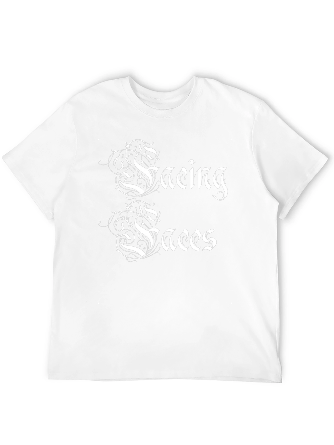 Facing Faces Black Graphic T-Shirt - Unique Design