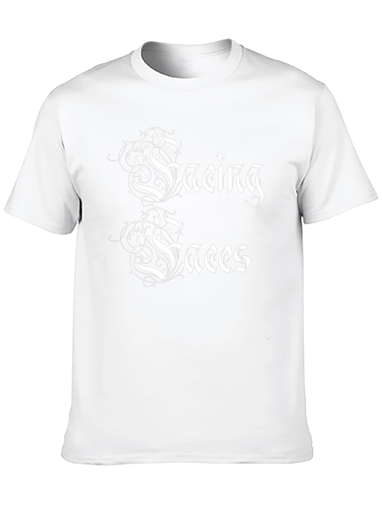Facing Faces Black Graphic T-Shirt - Unique Design
