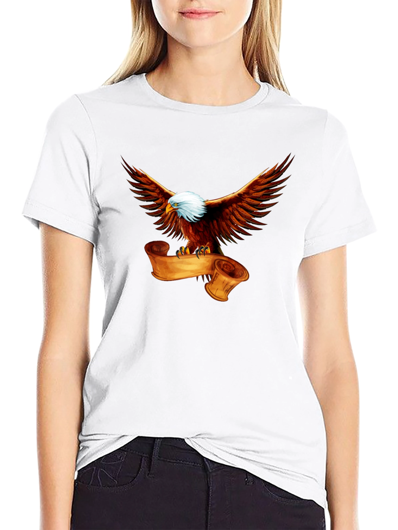 Eagle & Scroll Graphic Tee - Patriotic T-Shirt