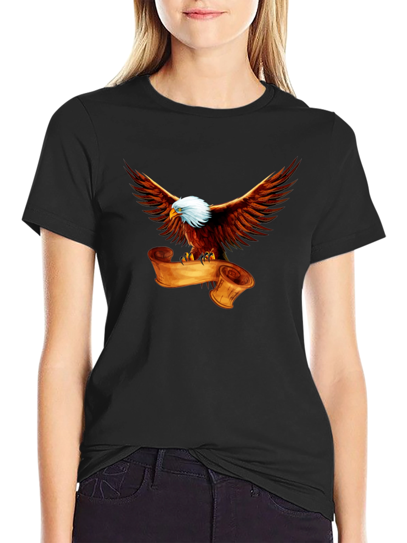 Eagle & Scroll Graphic Tee - Patriotic T-Shirt