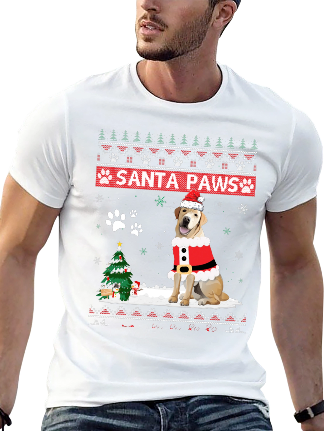 Santa Paws Dog Christmas T-Shirt