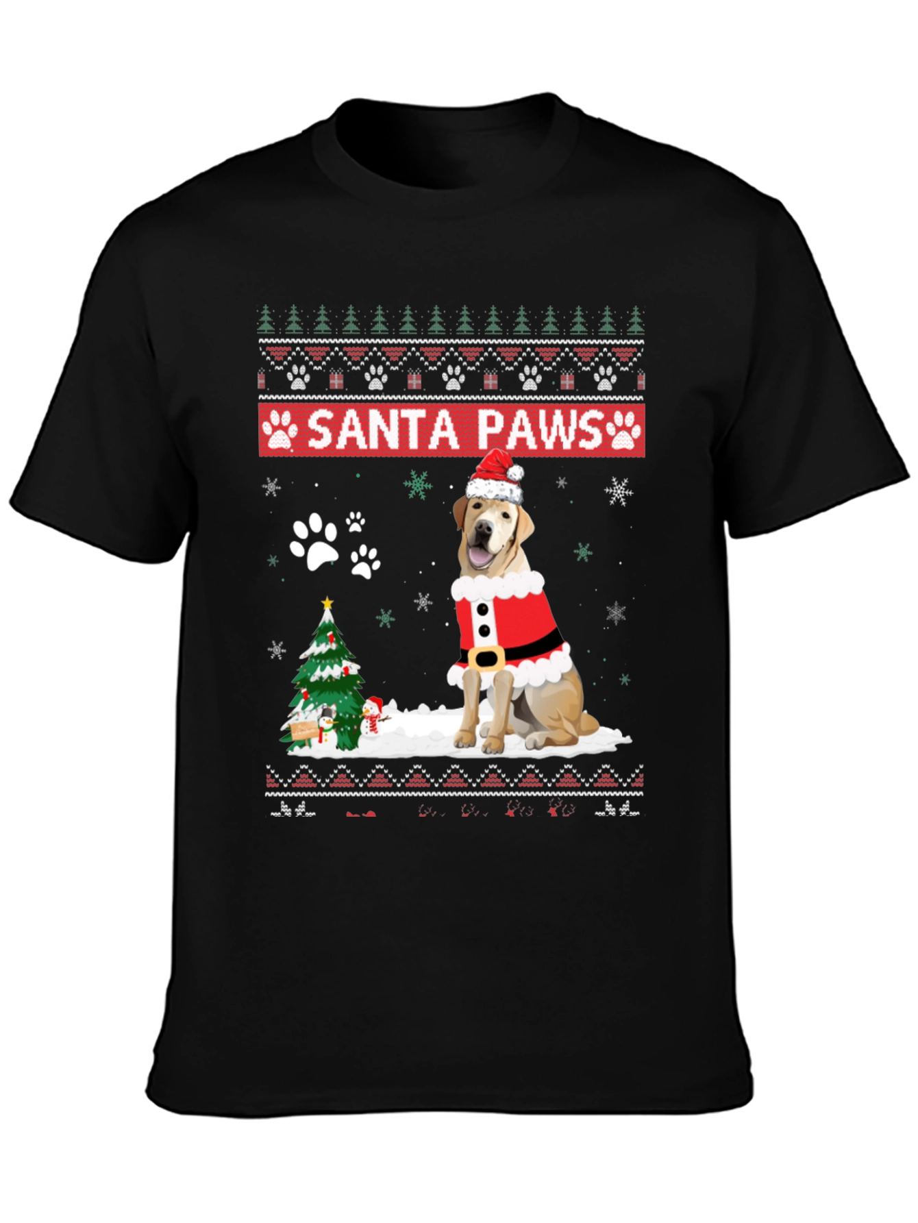 Santa Paws Dog Christmas T-Shirt