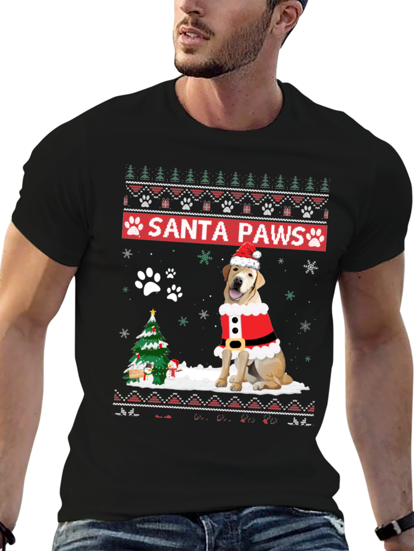 Santa Paws Dog Christmas T-Shirt
