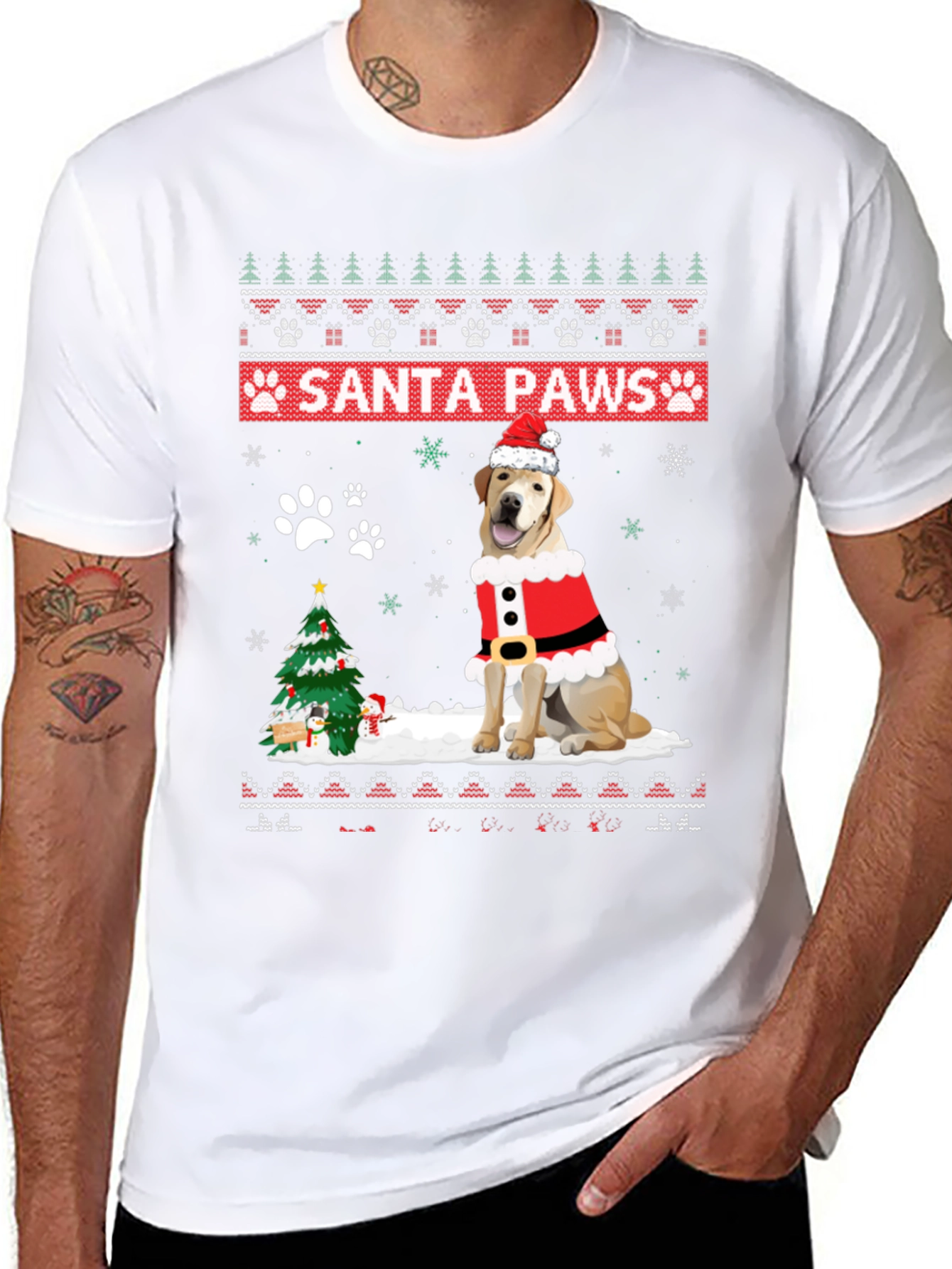 Santa Paws Dog Christmas T-Shirt