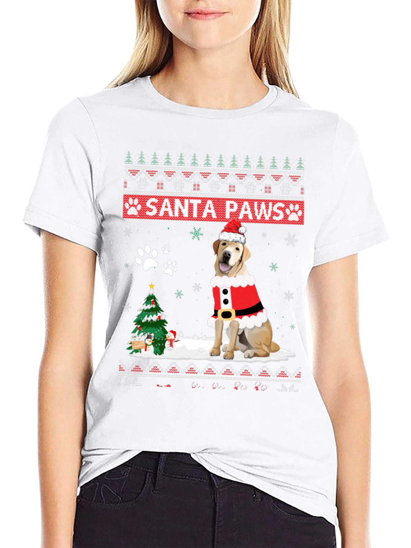 Santa Paws Dog Christmas T-Shirt