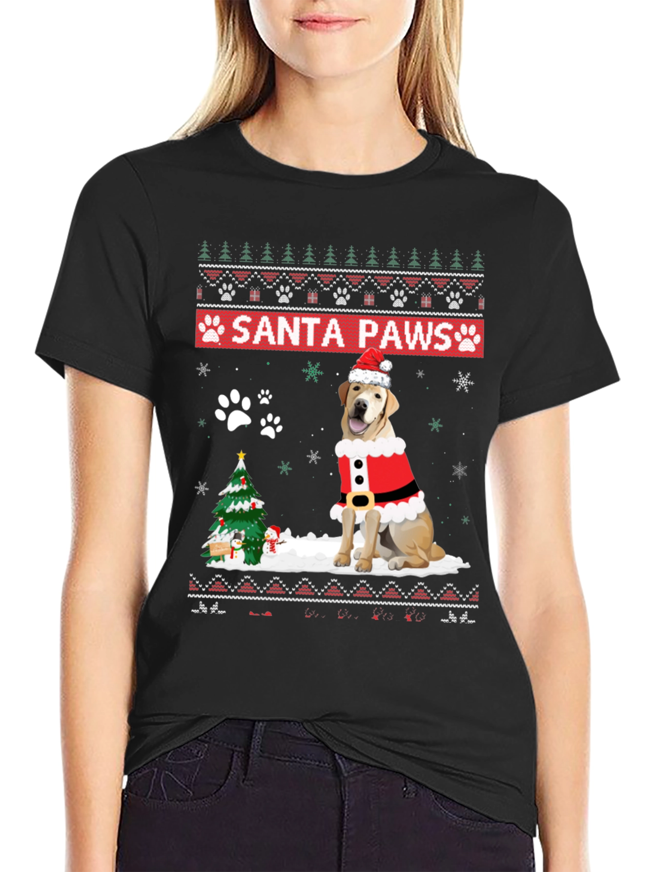 Santa Paws Dog Christmas T-Shirt