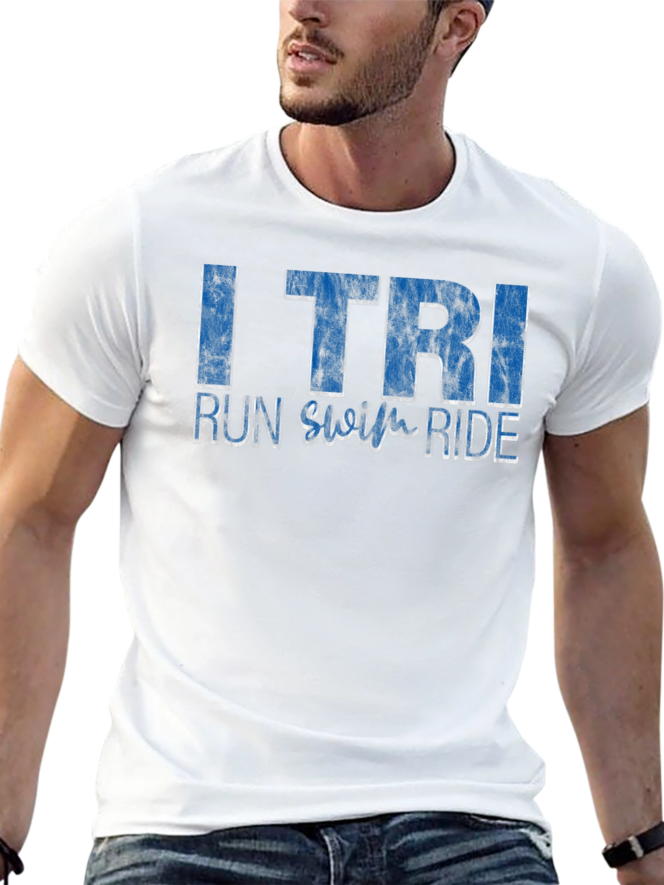 I TRI Run Swim Ride Black T-Shirt