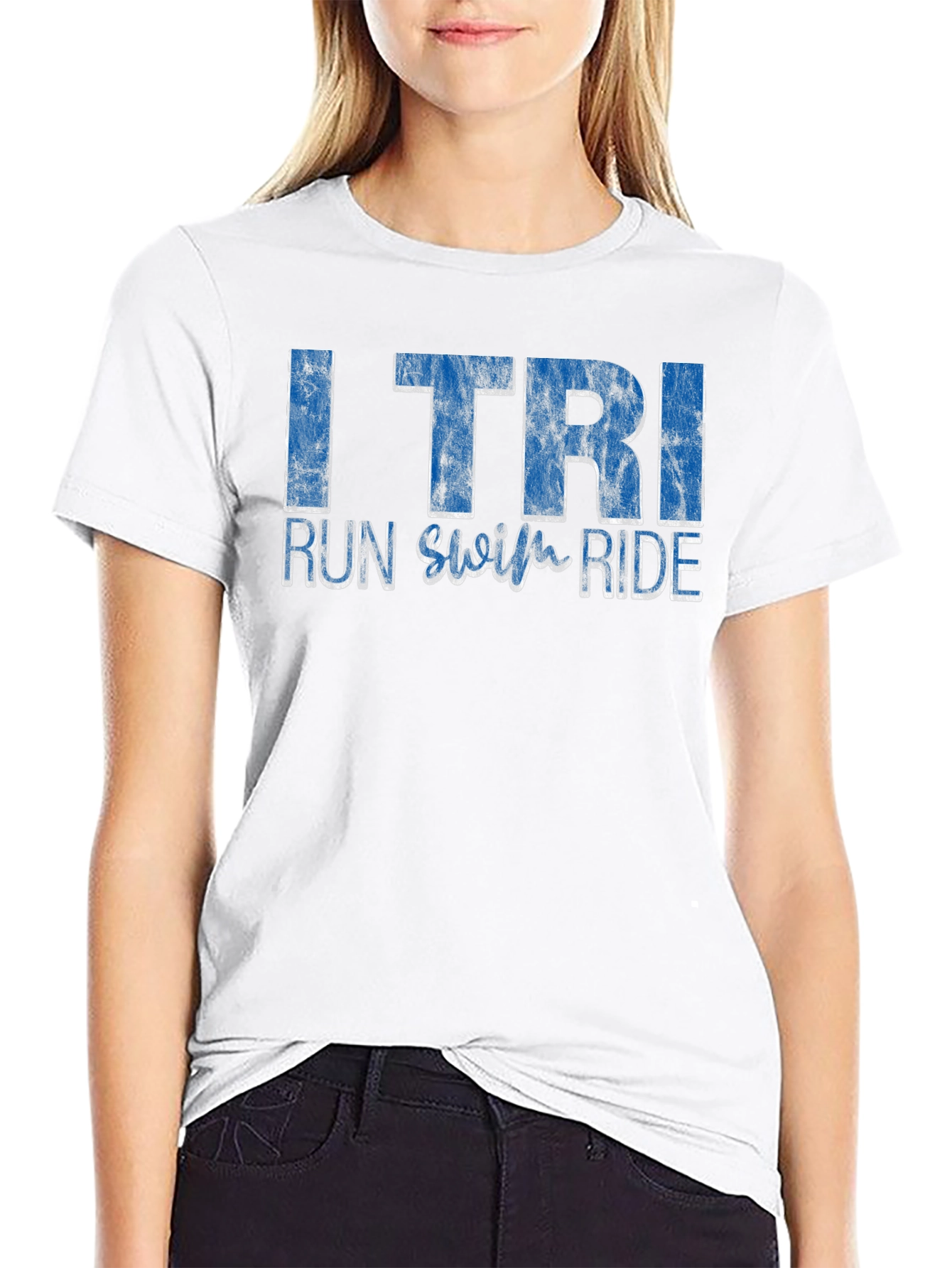 I TRI Run Swim Ride Black T-Shirt