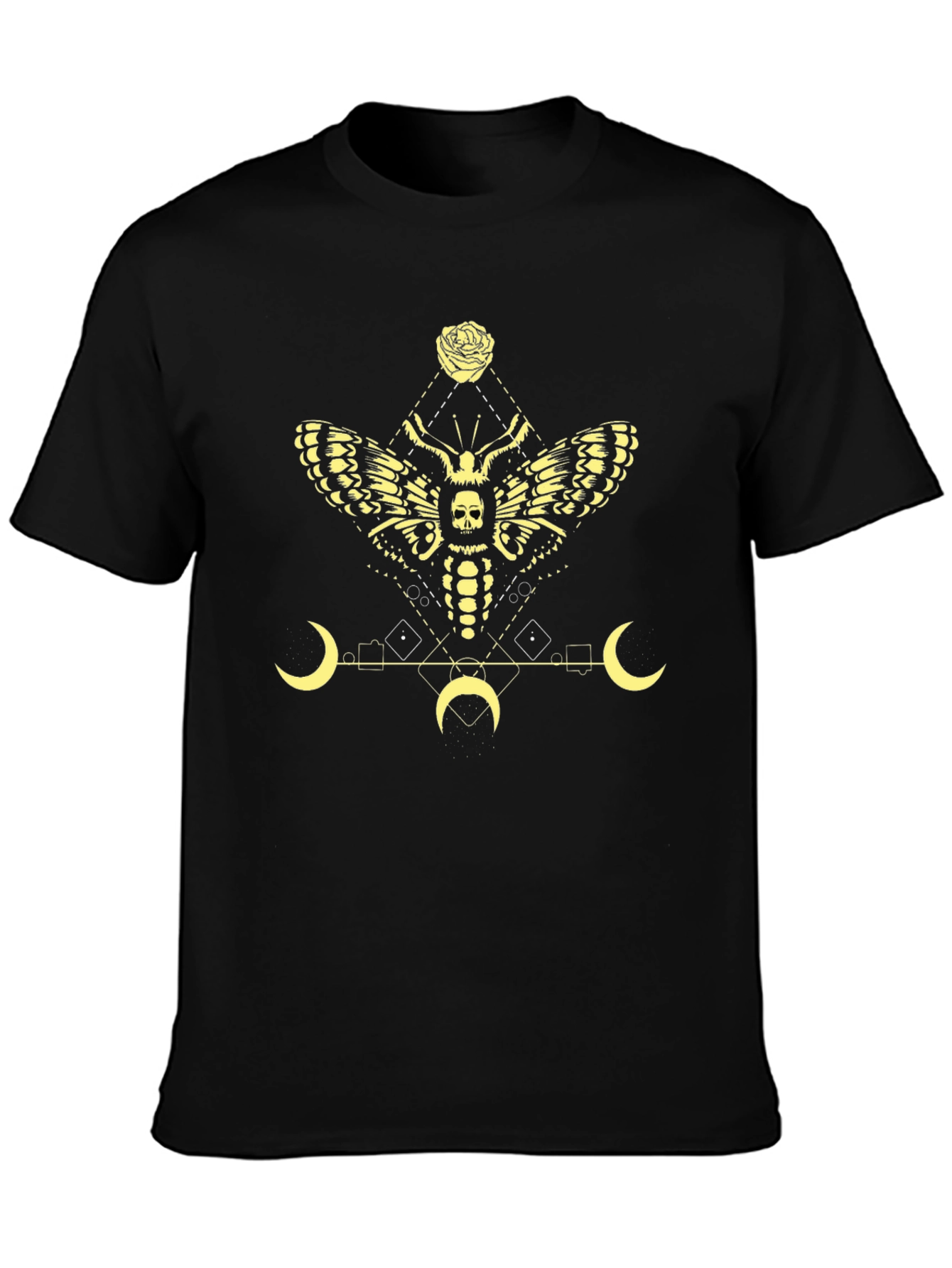 Gothic Moth Skull Graphic Tee