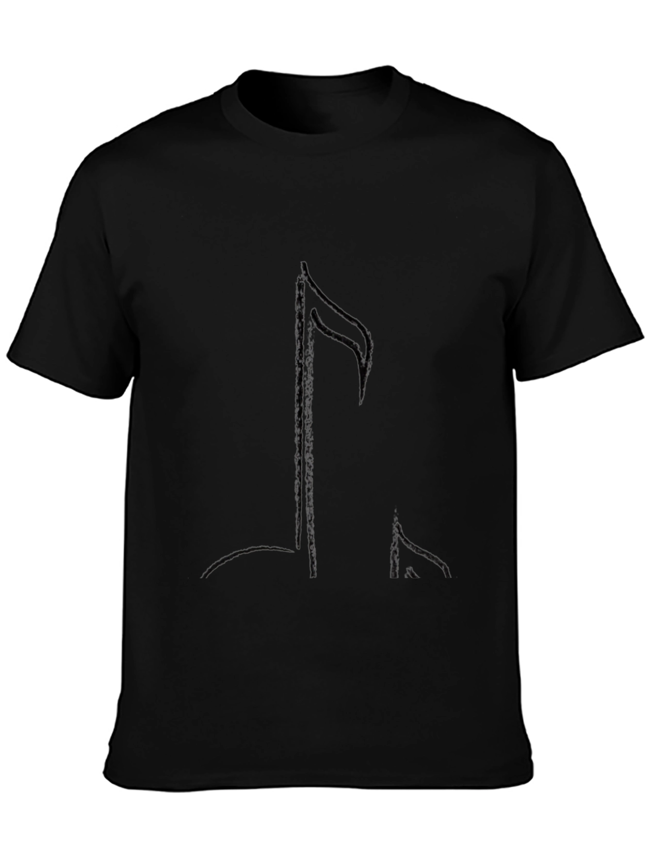 Black Music Note Graphic Tee