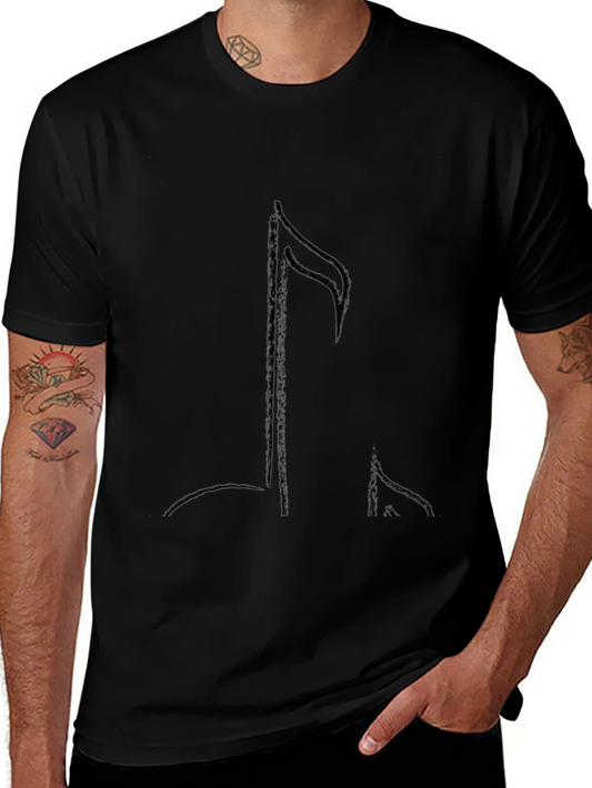 Black Music Note Graphic Tee