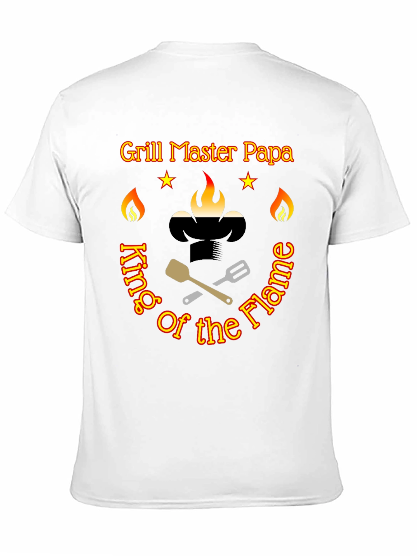 Grill Master Papa T-Shirt King of the Flame BBQ