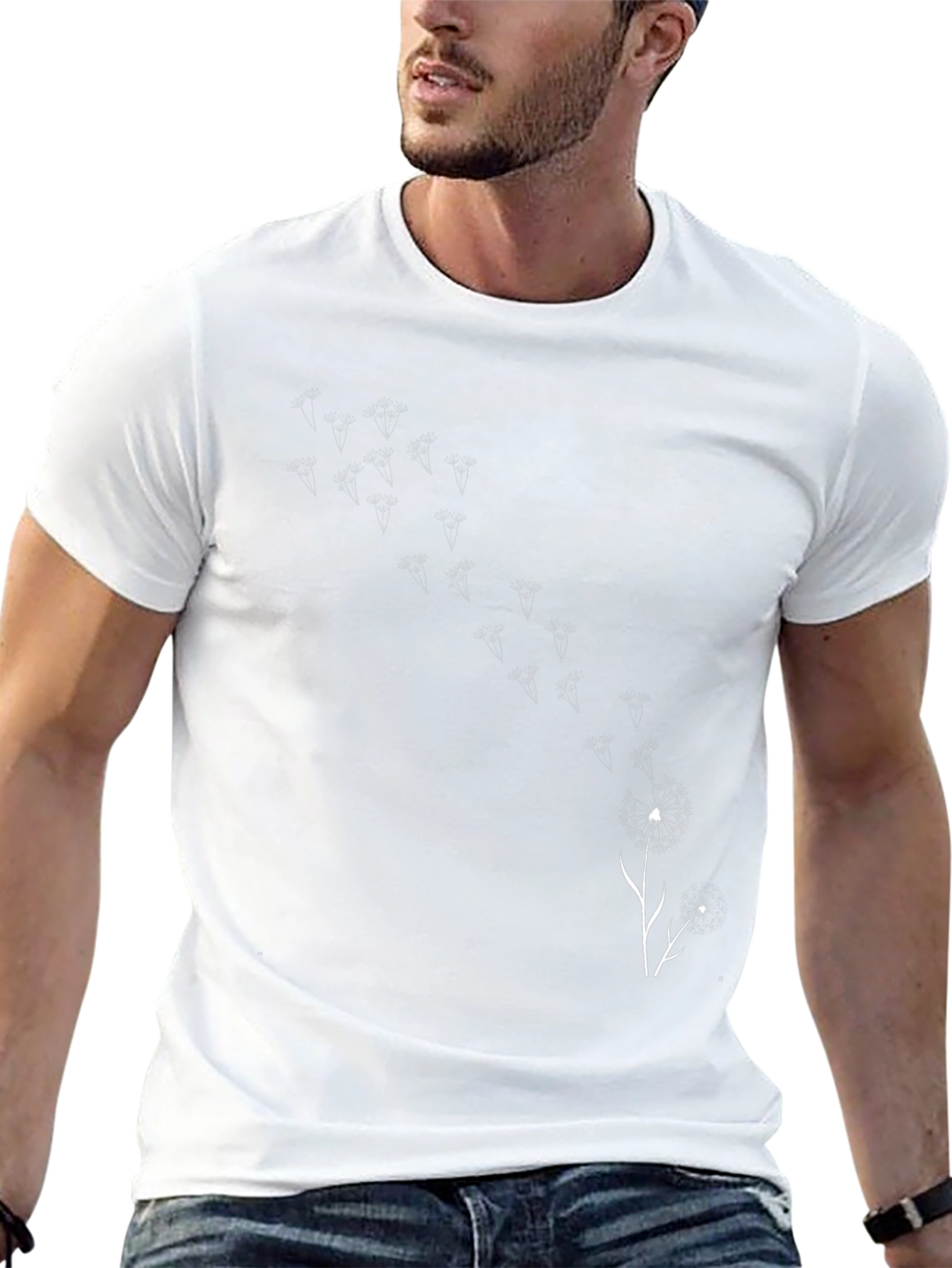 Black Dandelion Wishes T-Shirt - Trendy Graphic Tee