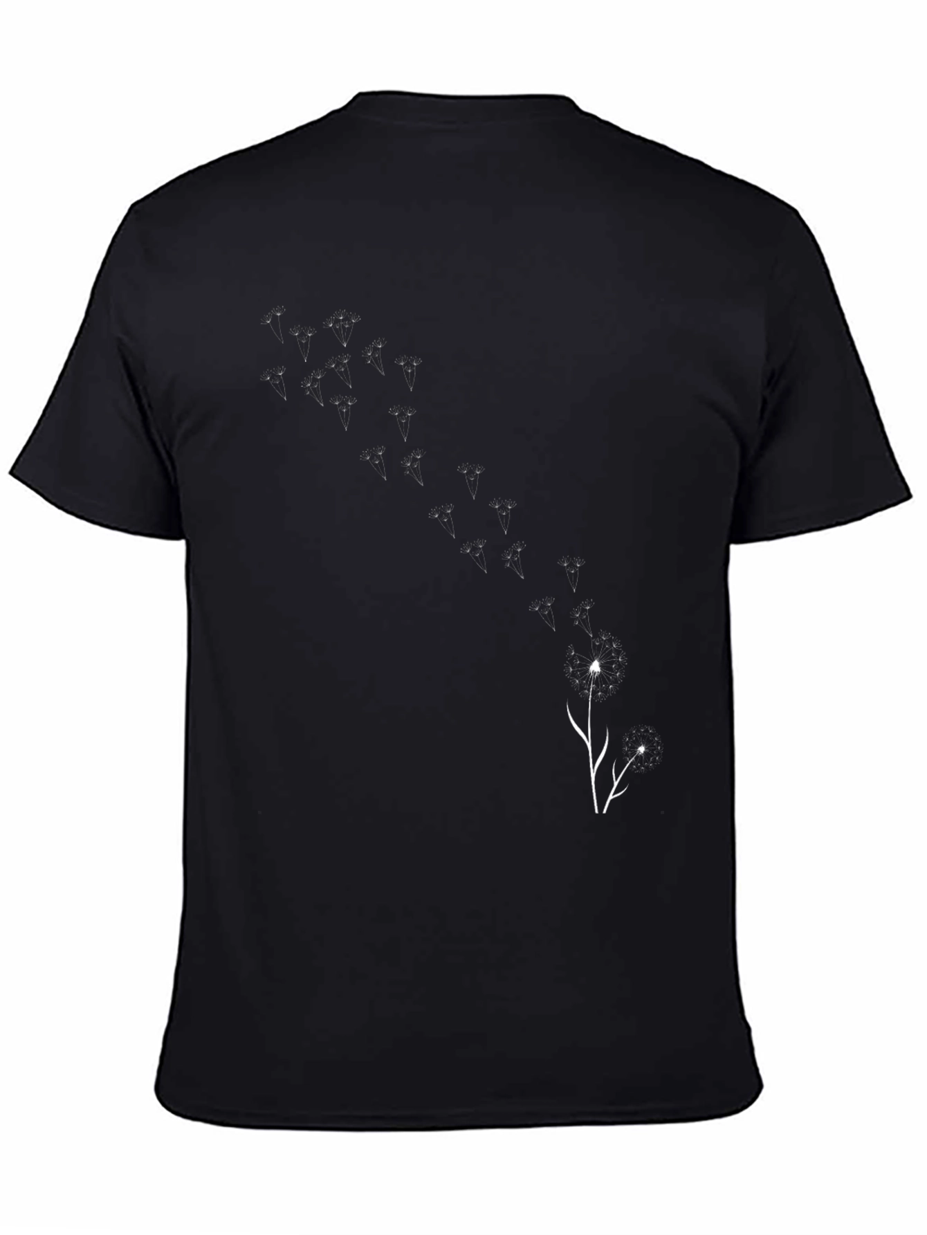 Black Dandelion Wishes T-Shirt - Trendy Graphic Tee