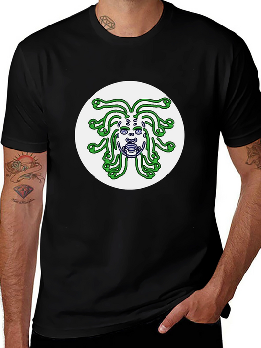 Medusa Graphic Tee - Black Cotton Shirt