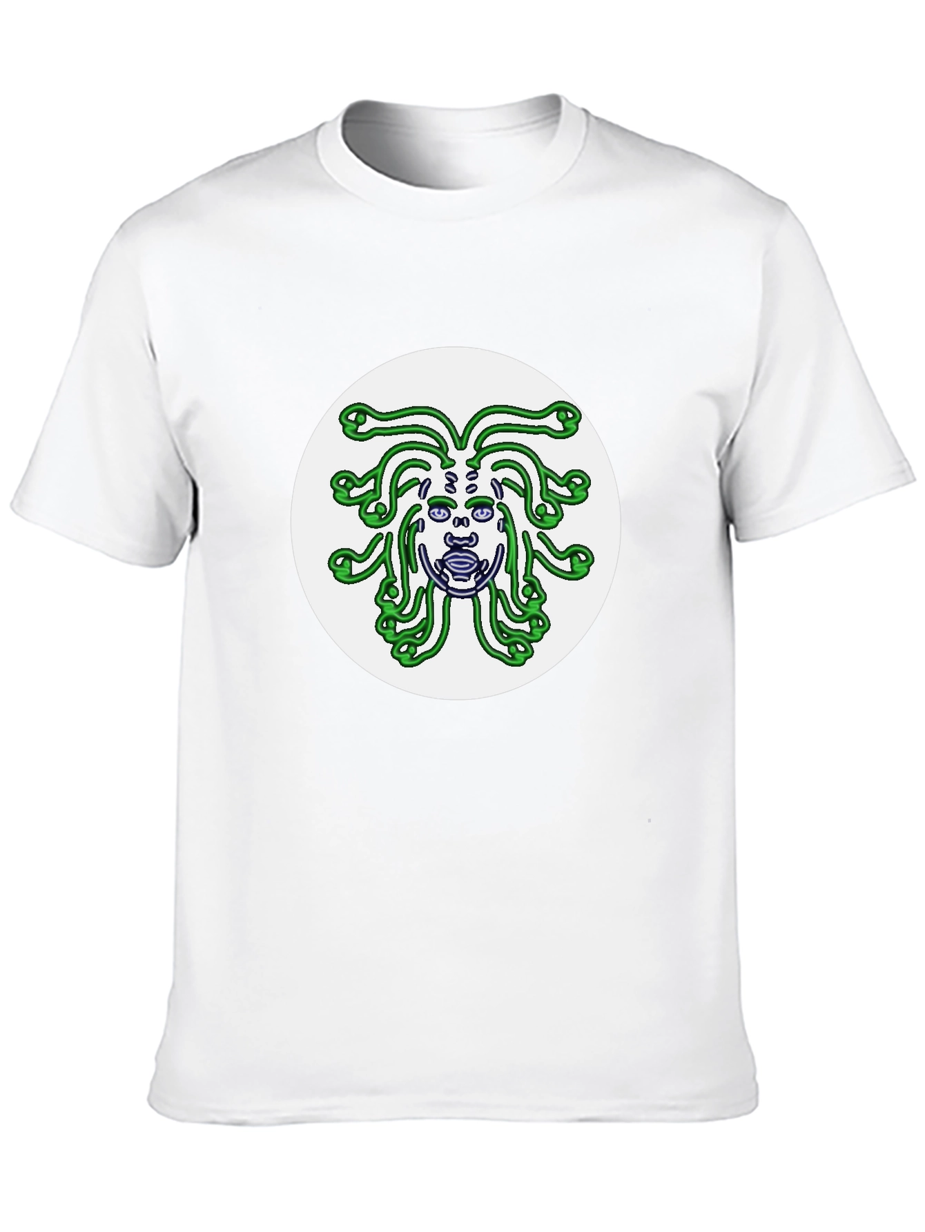 Medusa Graphic Tee - Black Cotton Shirt