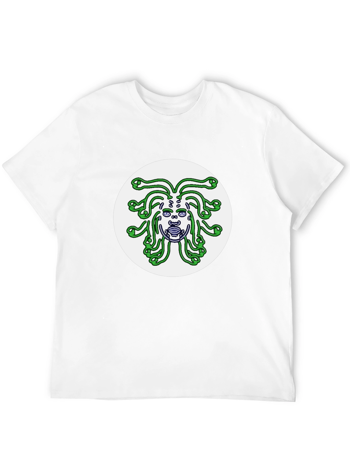 Medusa Graphic Tee - Black Cotton Shirt