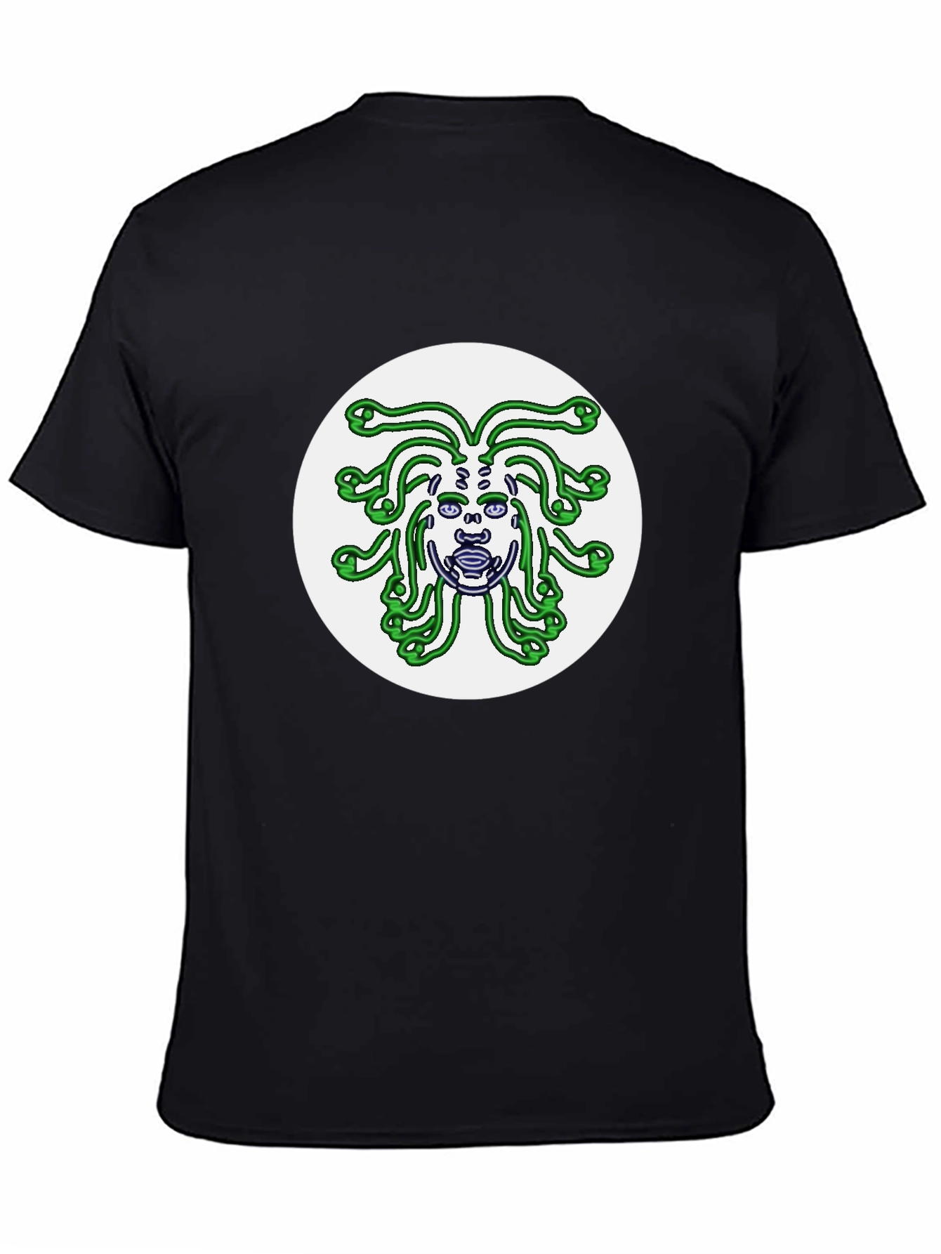 Medusa Graphic Tee - Black Cotton Shirt