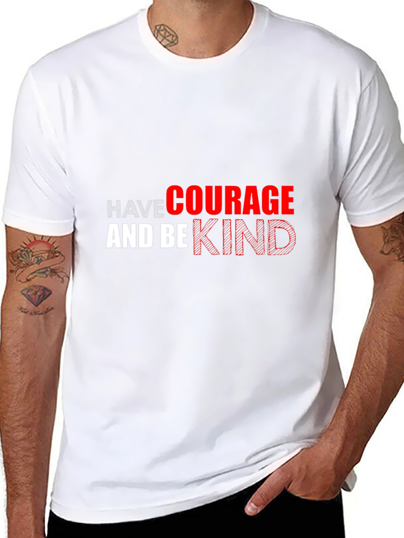 Courage & Kindness Black Graphic Tee