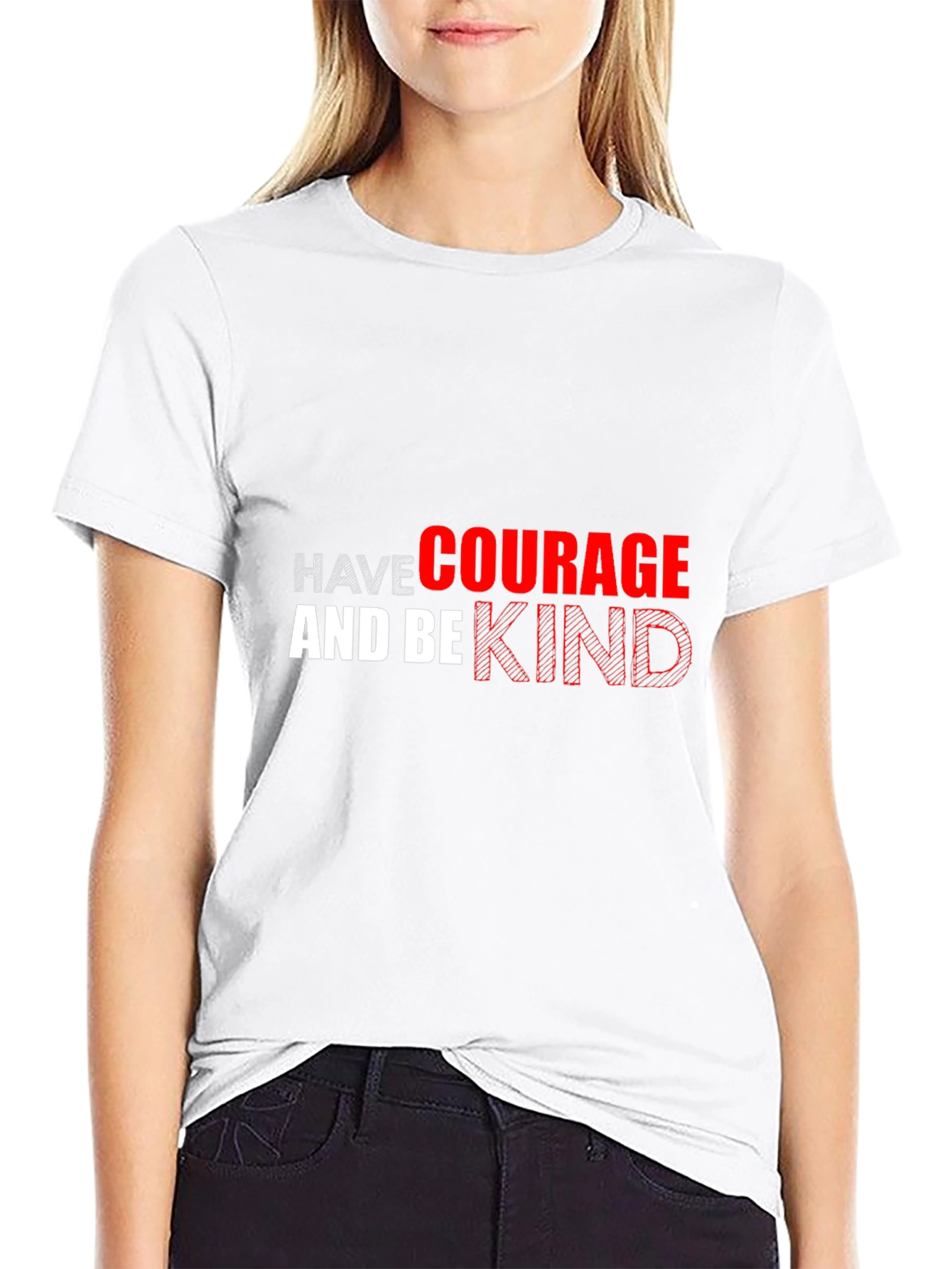 Courage & Kindness Black Graphic Tee