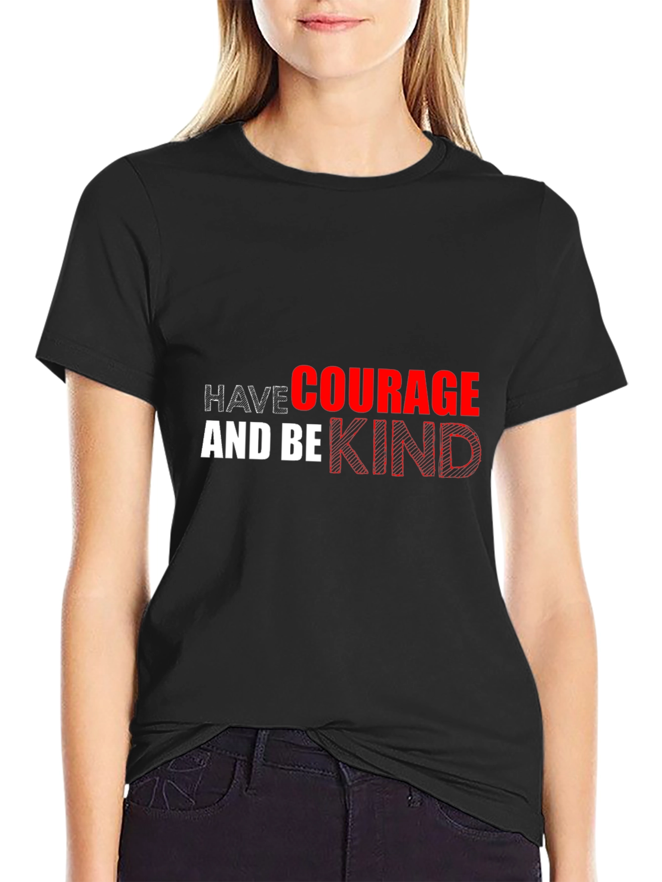 Courage & Kindness Black Graphic Tee