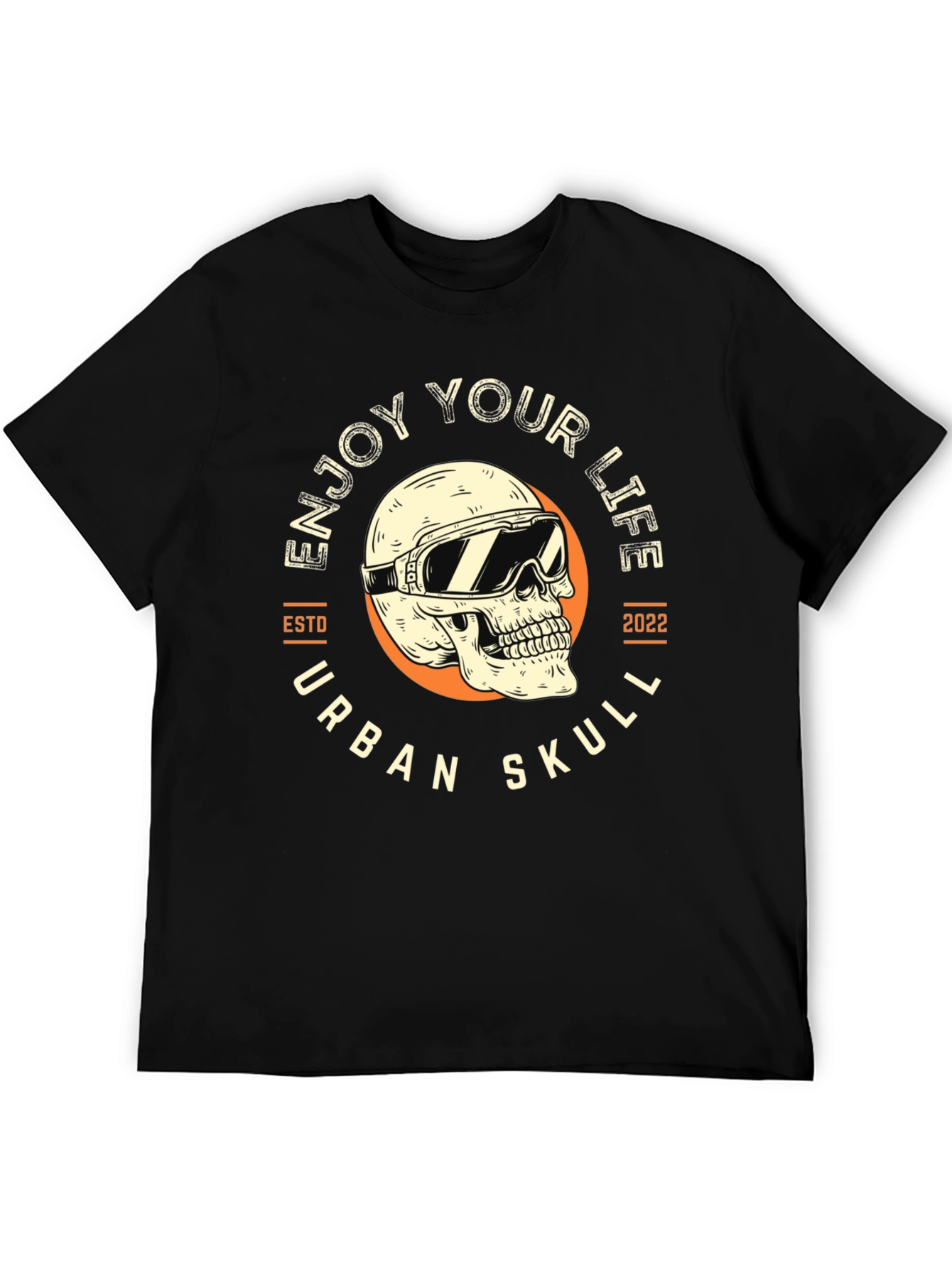Urban Skull T-Shirt - Enjoy Your Life Graphic Tee