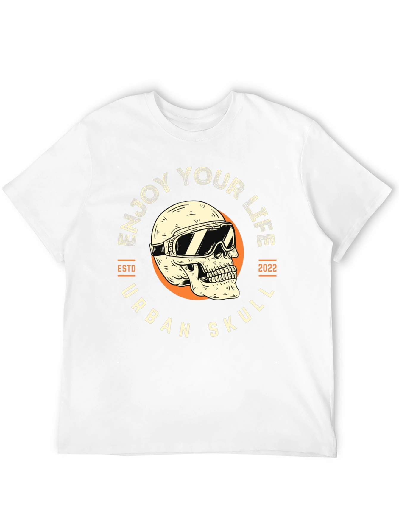 Urban Skull T-Shirt - Enjoy Your Life Graphic Tee