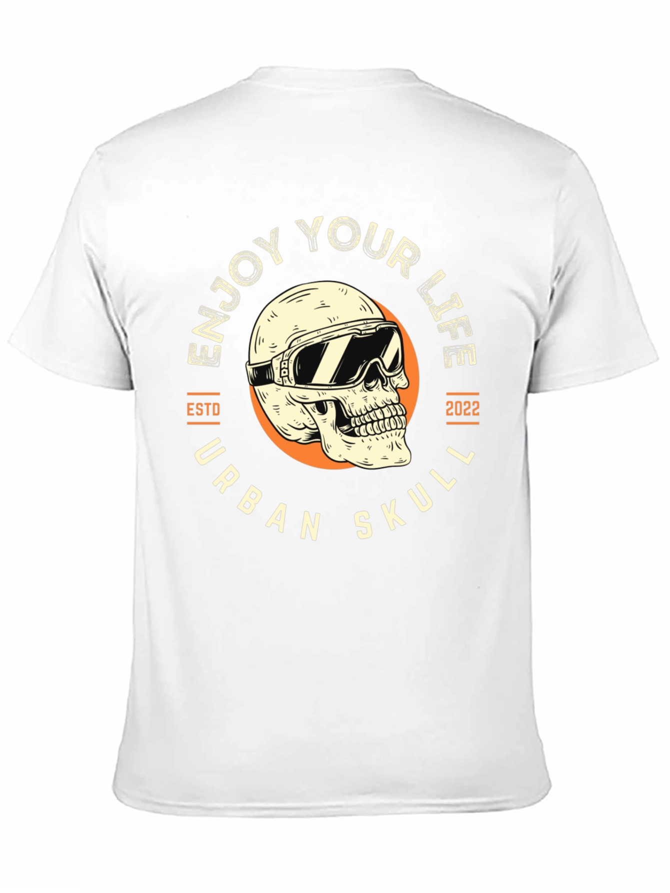 Urban Skull T-Shirt - Enjoy Your Life Graphic Tee