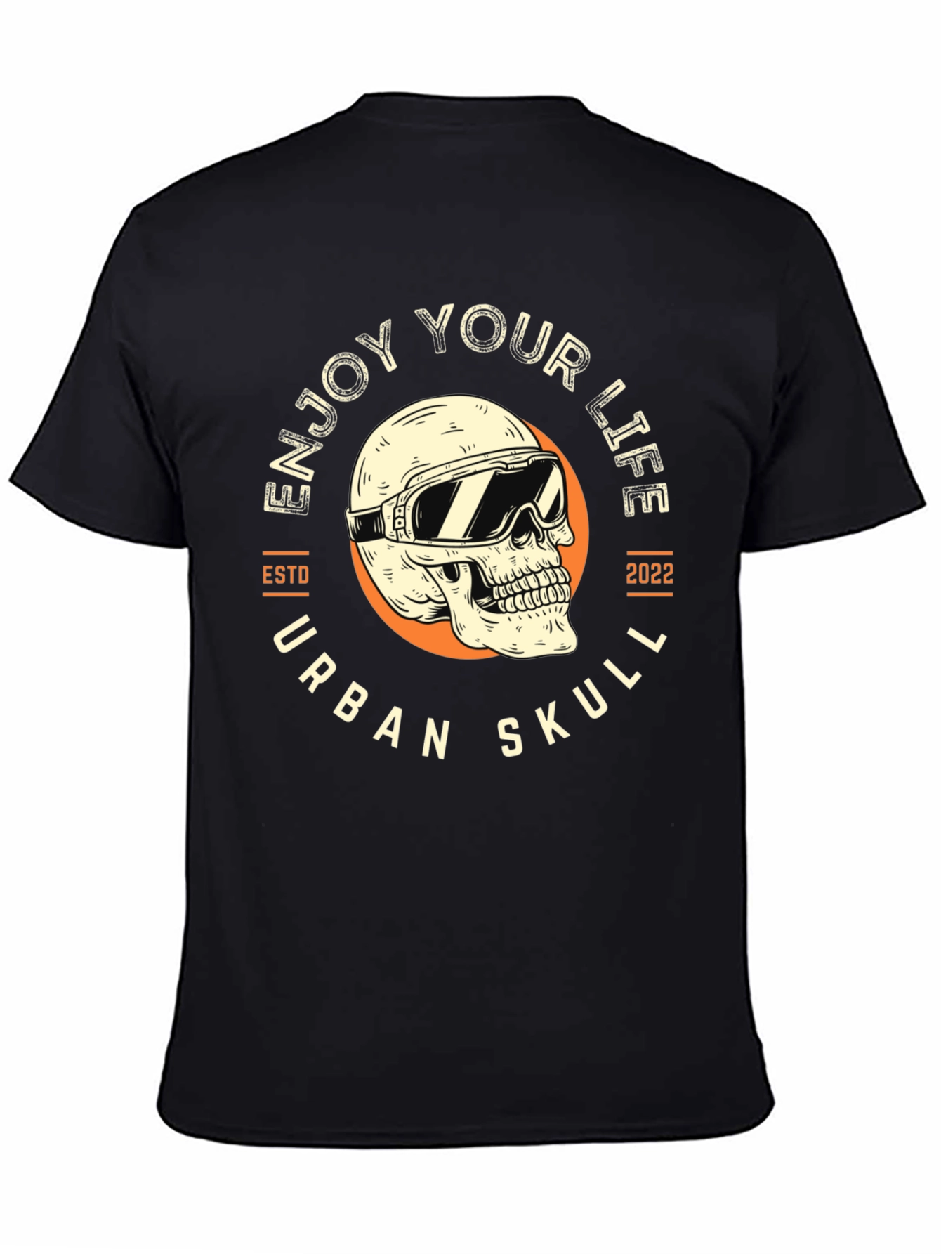 Urban Skull T-Shirt - Enjoy Your Life Graphic Tee
