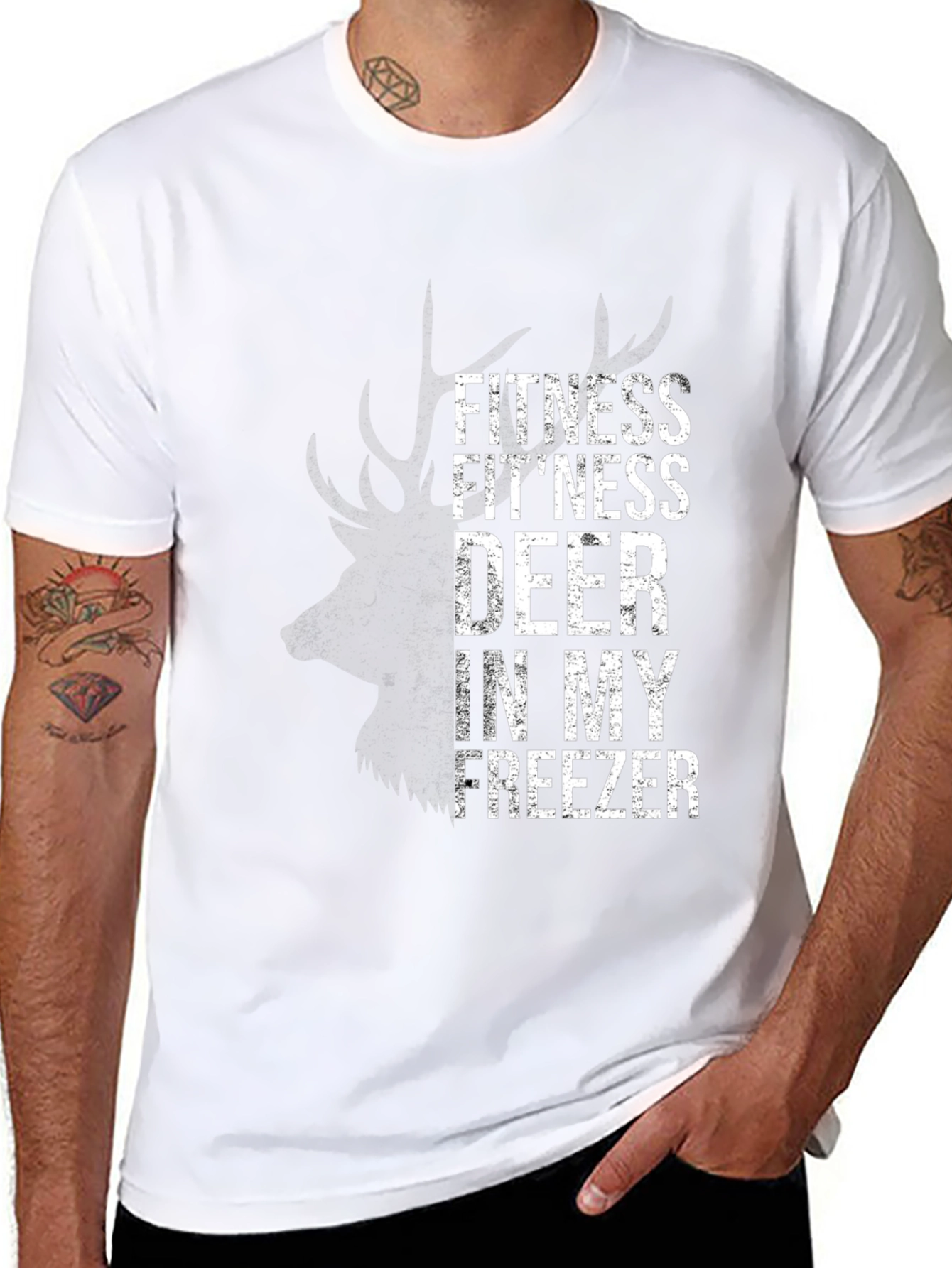 Fitness Deer in My Freezer Graphic T-Shirt