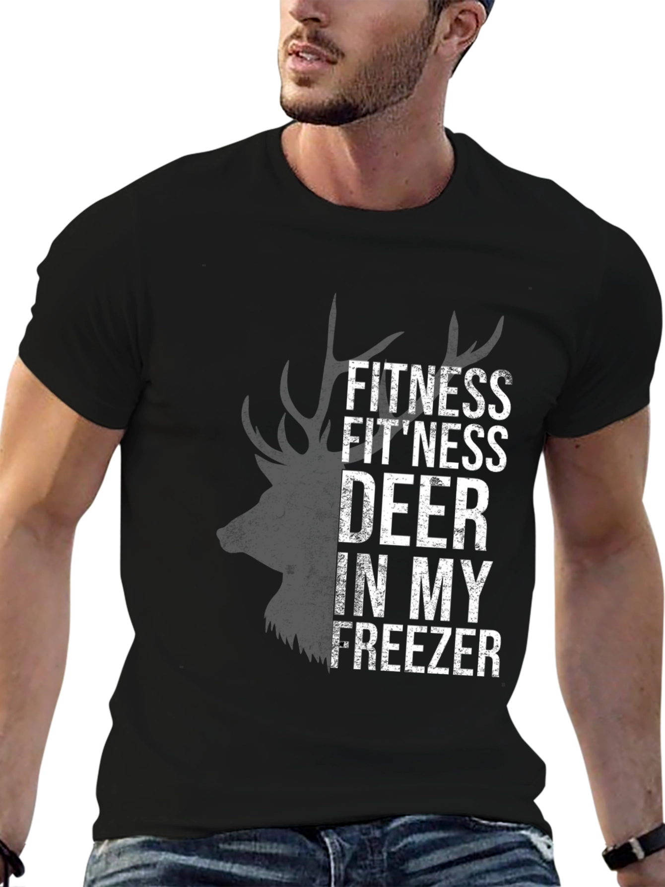 Fitness Deer in My Freezer Graphic T-Shirt