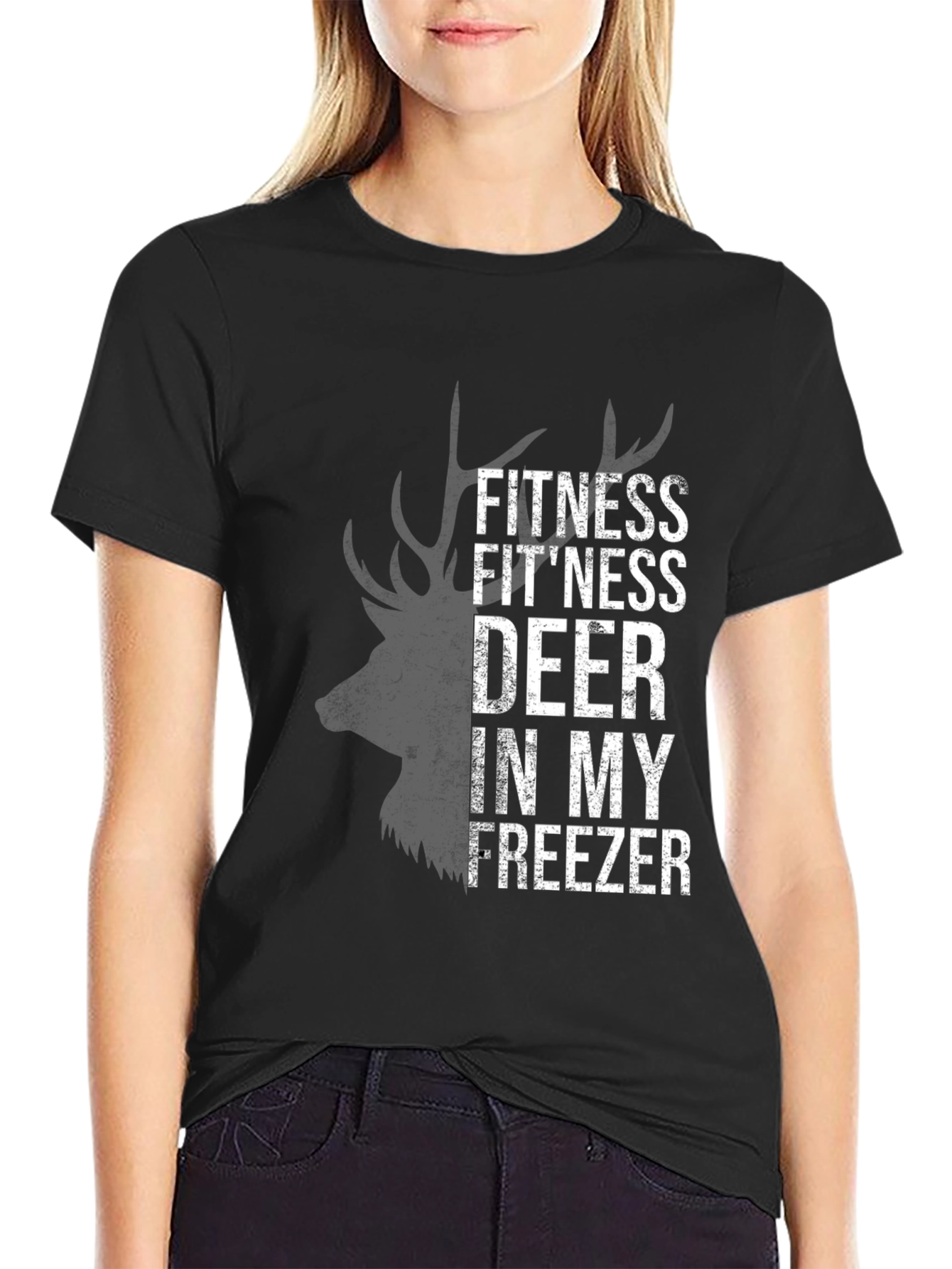 Fitness Deer in My Freezer Graphic T-Shirt